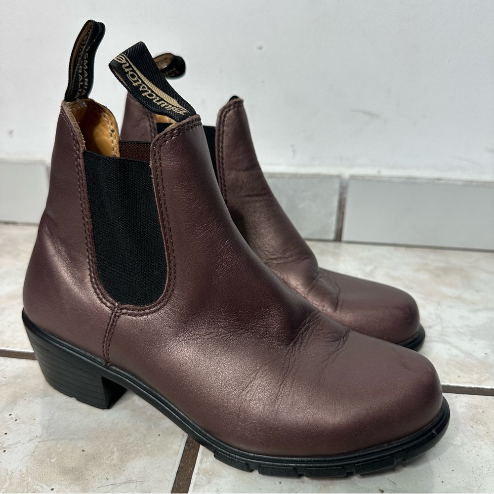 Blundstone Women’s Metallic Brown Leather Boots Size 7.5